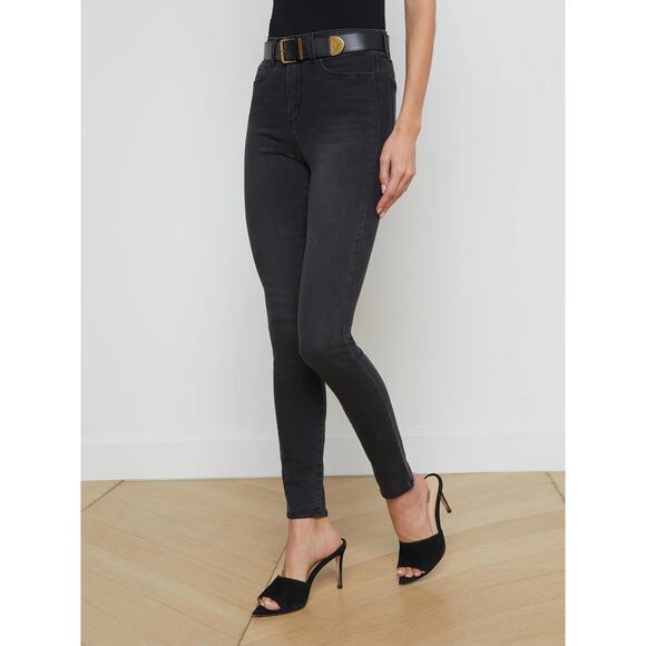 L'AGENCE Marguerite High-Rise Skinny Jeans Women’s Size 27 Dark Stretch Denim - Picture 16 of 16